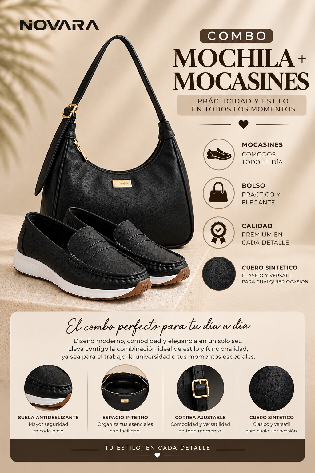 Combo Mocasín Dama Penny + Bolso | 75% OFF 🔥 Oferta Anticipada de Black Friday