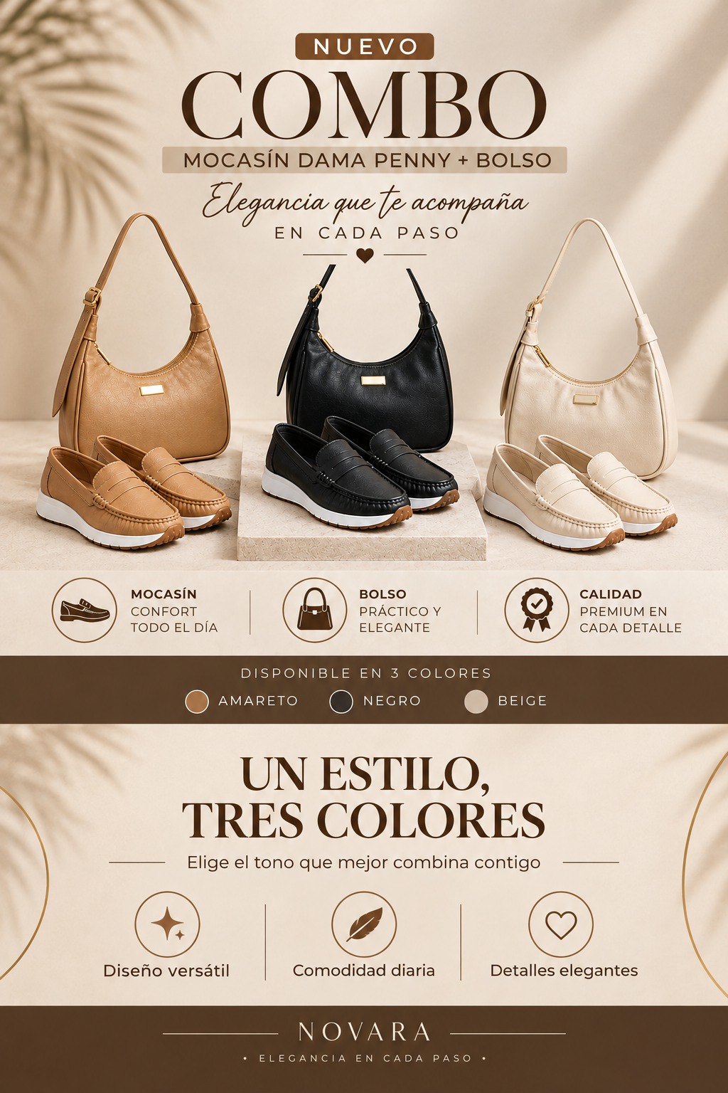 Combo Mocasín Dama Penny + Bolso | 75% OFF 🔥 Oferta Anticipada de Black Friday